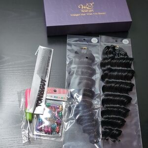 16 Inch 120 G Pre-separated Feather Crochet Human Hair Deep Wave 100 Strands